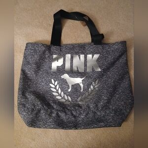 Victoria's Secret PINK Tote Bag - Gray and Silver